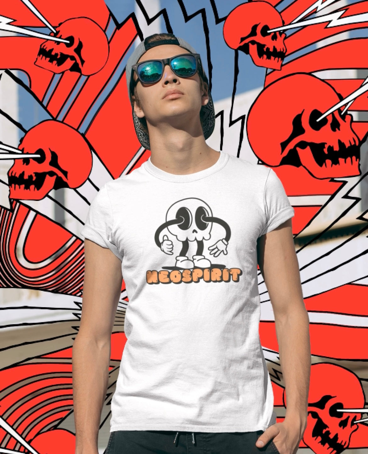 NEOSPIRIT CrazySkull - Regular T-Shirt